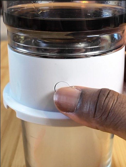 Press to begin using the MyBar Infuser
