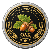 Oak smoking-wood tin